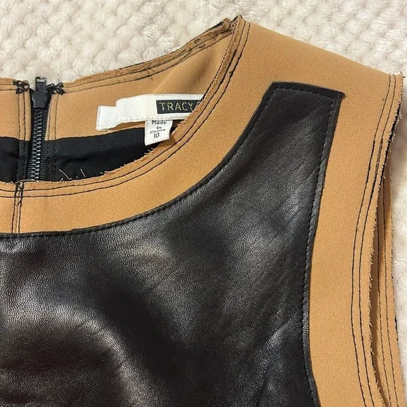 TRACY REESE 100% Lamb Leather Dress - Picture 13 of 14